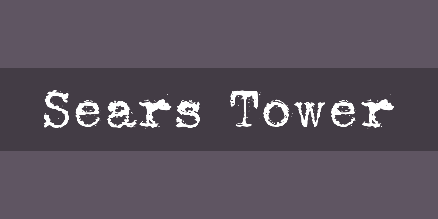Beispiel einer Sears Tower Regular-Schriftart